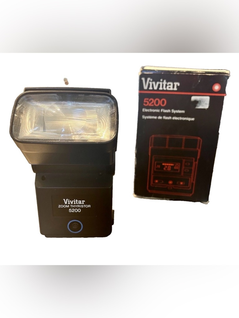 Vintage Vivitar Zoom Thyristor 5200 Flash Original Box Manual Inserts 984467